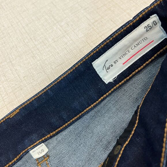 Two by Vince Camuto Jeans Womens 25/0 Mid Rise Denim Stretch Skinny Cigarette - Picture 8 of 11